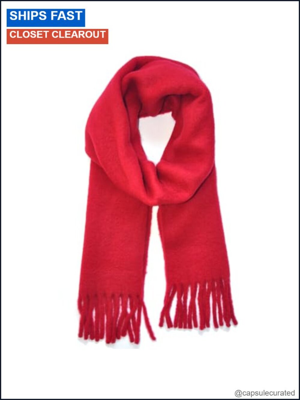Wool Blend Long Shawl Scarf for Women Men, Thick Winter Wrap with Tassels